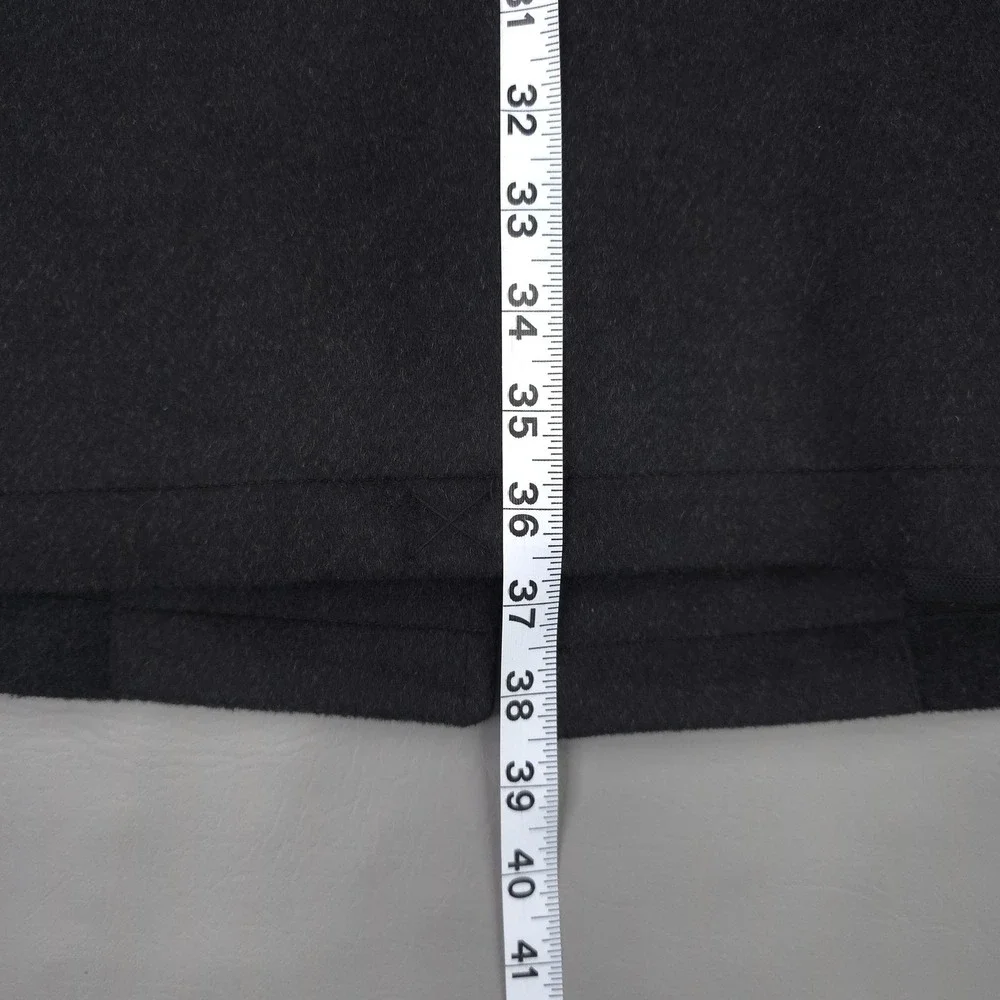 Joseph Abboud Coat Mens XL Black Wool Blend Removable Bib Overcoat Jacket Casual